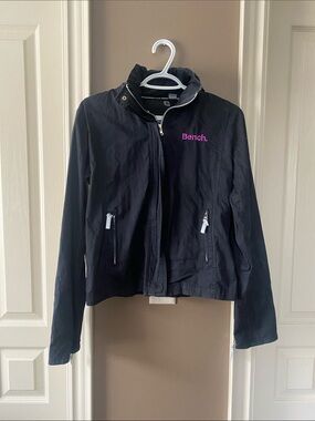 Bench Black Jacket with Pink Logo